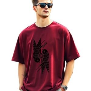AUSK Mens Loose Fit Oversized Printed Cotton T-Shirts
