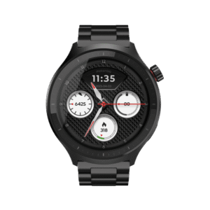 MOTOROLA Moto Watch, 1.4" OLED, AOD, Auto-Brightness, Dual band GPS, Powered by Polar Smartwatch (Pantone Volcanic Ash Band Strap, Free Size)